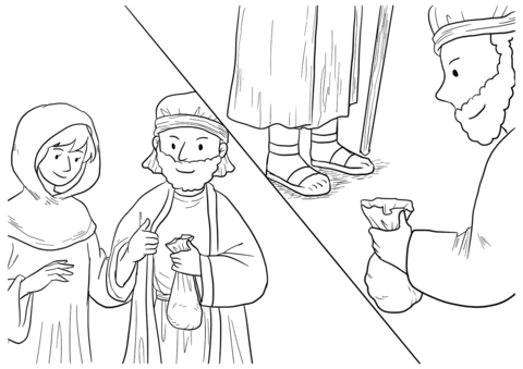 Acts 5 1 2 Punishment Of Ananias And Sapphira Coloring Page